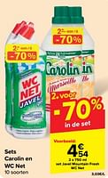 Promoties Set javel mountain fresh wc net - WC Net - Geldig van 19/06/2024 tot 25/06/2024 bij Carrefour