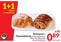 Promoties Berenpoot of chocoladekoek gevuld met banaan of crème - Huismerk - Intermarche - Geldig van 18/06/2024 tot 23/06/2024 bij Intermarche
