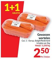 Promoties Gewassen wortelen - Huismerk - Intermarche - Geldig van 18/06/2024 tot 23/06/2024 bij Intermarche