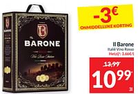 Promoties Il barone italië vino rosso - Rode wijnen - Geldig van 18/06/2024 tot 23/06/2024 bij Intermarche