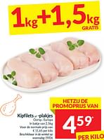 Promoties Kipfilets of -plakjes - Huismerk - Intermarche - Geldig van 18/06/2024 tot 23/06/2024 bij Intermarche