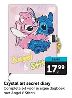 Promoties Crystal art secret diary - Huismerk - Boekenvoordeel - Geldig van 15/06/2024 tot 25/06/2024 bij BoekenVoordeel