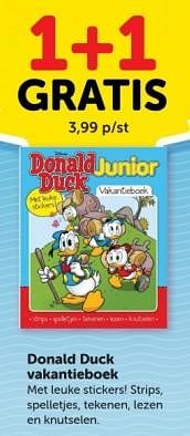 Promoties Donald duck vakantieboek - Huismerk - Boekenvoordeel - Geldig van 15/06/2024 tot 25/06/2024 bij BoekenVoordeel