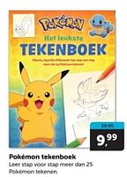 Promoties Pokémon tekenboek - Huismerk - Boekenvoordeel - Geldig van 15/06/2024 tot 25/06/2024 bij BoekenVoordeel