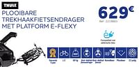 Promoties Plooibare trekhaakfietsendrager met platform e-flexy - Thule - Geldig van 05/06/2024 tot 20/08/2024 bij Auto 5
