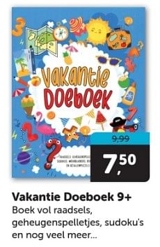 Promoties Vakantie doeboek 9+ - Huismerk - Boekenvoordeel - Geldig van 15/06/2024 tot 25/06/2024 bij BoekenVoordeel