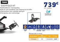 Promoties Platform fietsdrager op trekhaak easyfold xt - Thule - Geldig van 05/06/2024 tot 20/08/2024 bij Auto 5