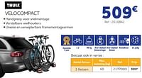 Promoties Platform fietsdrager op trekhaak velocompact - Thule - Geldig van 05/06/2024 tot 20/08/2024 bij Auto 5