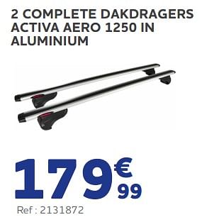 Promoties 2 complete dakdragers activa aero 1250 in aluminium - montblanc - Geldig van 05/06/2024 tot 20/08/2024 bij Auto 5