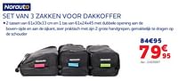 Promoties Set van 3 zakken voor dakkoffer - Norauto - Geldig van 05/06/2024 tot 20/08/2024 bij Auto 5