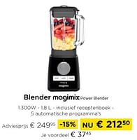 Promoties Blender magimix power blender - Magimix - Geldig van 26/05/2024 tot 30/06/2024 bij Molecule