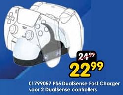 Ps5 dualsense fast charger voor 2 dualsense controllers