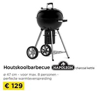 Promoties Houtskoolbarbecue napoleon charcoal kettle - Napoleon - Geldig van 26/05/2024 tot 30/06/2024 bij Molecule
