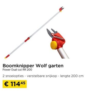 Promoties Boomknipper wolf garten power dual cut rr 200 - Wolf Garten - Geldig van 26/05/2024 tot 30/06/2024 bij Molecule