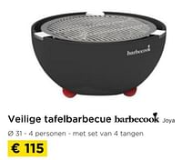 Promoties Veilige tafelbarbecue barbecook joya - Barbecook - Geldig van 26/05/2024 tot 30/06/2024 bij Molecule