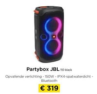 Promoties Partybox jbl 110 black - JBL - Geldig van 26/05/2024 tot 30/06/2024 bij Molecule