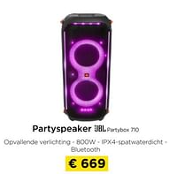 Promoties Partyspeaker jbl partybox 710 - JBL - Geldig van 26/05/2024 tot 30/06/2024 bij Molecule