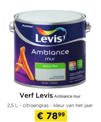 Promoties Verf levis ambiance mur - Levis - Geldig van 26/05/2024 tot 30/06/2024 bij Molecule