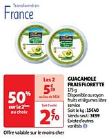 Promoties Guacamole frais florette - Florette - Geldig van 18/06/2024 tot 24/06/2024 bij Auchan