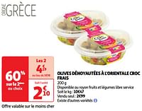 Promoties Olives dénoyautées à l`orientale croc frais - Croc Frais - Geldig van 18/06/2024 tot 24/06/2024 bij Auchan