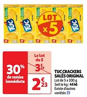 Promoties Tuc crackers salés original - Lu - Geldig van 18/06/2024 tot 24/06/2024 bij Auchan