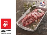 Promoties Porc travers ou ribs - Huismerk - Auchan - Geldig van 18/06/2024 tot 24/06/2024 bij Auchan