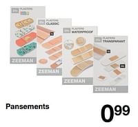 Promotions Pansements - Produit maison - Zeeman  - Valide de 15/06/2024 à 21/06/2024 chez Zeeman