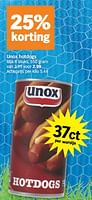 Promoties Unox hotdogs - Unox - Geldig van 17/06/2024 tot 23/06/2024 bij Albert Heijn