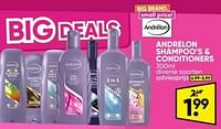 Promoties Andrelon shampoo`s + conditioners - Andrelon - Geldig van 17/06/2024 tot 23/06/2024 bij Big Bazar