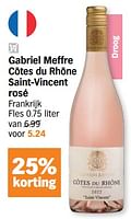 Promoties Gabriel meffre côtes du rhône saint-vincent rosé - Rosé wijnen - Geldig van 17/06/2024 tot 23/06/2024 bij Albert Heijn