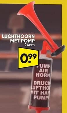 Promoties Luchthoorn met pomp - Huismerk - Big Bazar - Geldig van 17/06/2024 tot 23/06/2024 bij Big Bazar