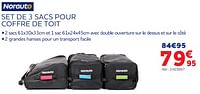 Promotions Set de 3 sacs pour coffre de toit - Norauto - Valide de 05/06/2024 à 20/08/2024 chez Auto 5