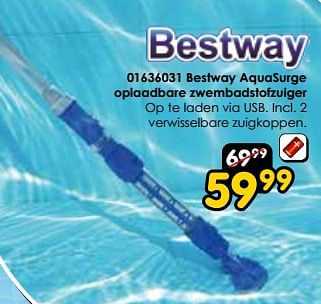 Promoties Bestway aquasurge oplaadbare zwembadstofzuiger - BestWay - Geldig van 15/06/2024 tot 07/07/2024 bij ToyChamp