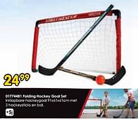 Promoties Folding hockey goal set - Huismerk - Toychamp - Geldig van 15/06/2024 tot 07/07/2024 bij ToyChamp