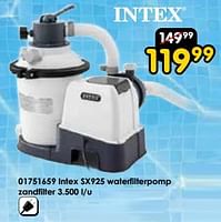 Promoties Intex sx925 waterfilterpomp zandfilter - Intex - Geldig van 15/06/2024 tot 07/07/2024 bij ToyChamp
