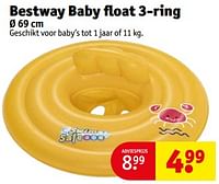Promoties Bestway baby float 3-ring - BestWay - Geldig van 18/06/2024 tot 23/06/2024 bij Kruidvat