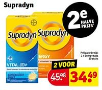 Promoties Energy tabs - Supradyn - Geldig van 18/06/2024 tot 23/06/2024 bij Kruidvat