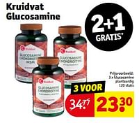 Promoties Glucosamine plantaardig - Huismerk - Kruidvat - Geldig van 18/06/2024 tot 23/06/2024 bij Kruidvat