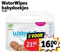 Promoties Waterwipes babydoekjes - WaterWipes - Geldig van 18/06/2024 tot 23/06/2024 bij Kruidvat
