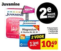 Promoties Magnesium + vitamine b6 maxi - Juvamine - Geldig van 18/06/2024 tot 23/06/2024 bij Kruidvat