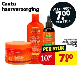 Promoties Oil biotin-infused hair+scalp - Cantu - Geldig van 18/06/2024 tot 23/06/2024 bij Kruidvat