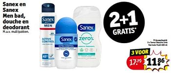 Promoties Sanex douche zero normale huid - Sanex - Geldig van 18/06/2024 tot 23/06/2024 bij Kruidvat
