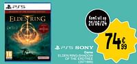 Promoties Game elden ring-shadow of the erdtree - Sony - Geldig van 18/06/2024 tot 01/07/2024 bij Cora