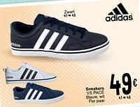 Promoties Sneakers vs pace blauw, wit - Adidas - Geldig van 18/06/2024 tot 01/07/2024 bij Cora