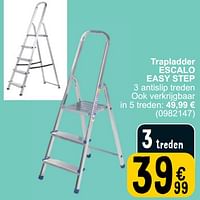 Promoties Trapladder escalo easy step - Escalo - Geldig van 18/06/2024 tot 01/07/2024 bij Cora