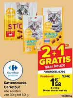 Promoties Minies snacks met vis - Huismerk - Carrefour  - Geldig van 19/06/2024 tot 01/07/2024 bij Carrefour