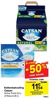 Promoties Kattenbakvulling active fresh - Catsan - Geldig van 19/06/2024 tot 01/07/2024 bij Carrefour