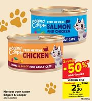 Promoties Kip in saus voor volwassen katten - Edgard & Cooper - Geldig van 19/06/2024 tot 01/07/2024 bij Carrefour