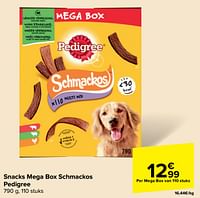Promoties Snacks mega box schmackos pedigree - Pedigree - Geldig van 19/06/2024 tot 01/07/2024 bij Carrefour
