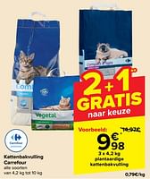 Promoties Plantaardige kattenbakvulling - Huismerk - Carrefour  - Geldig van 19/06/2024 tot 01/07/2024 bij Carrefour
